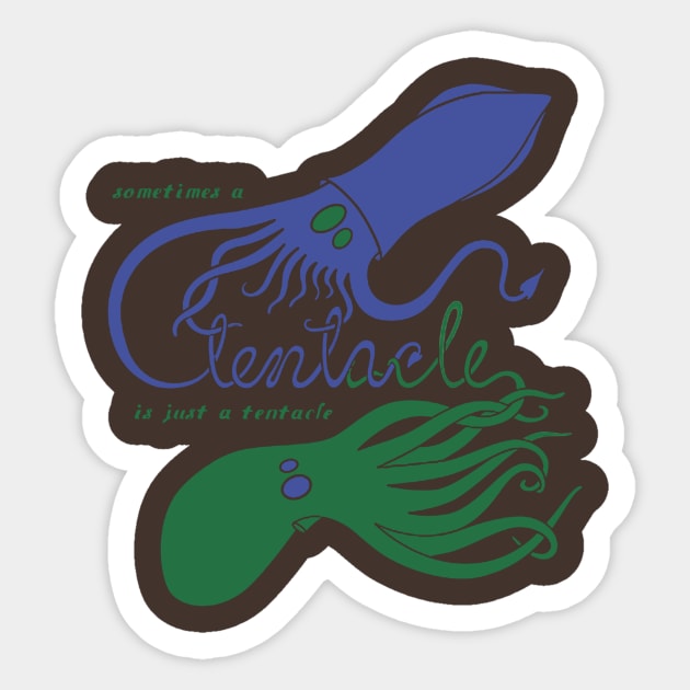 Just a Tentacle Sticker by happyholiday